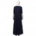 A-line abaya with Resham embroidery work- Navy Blue